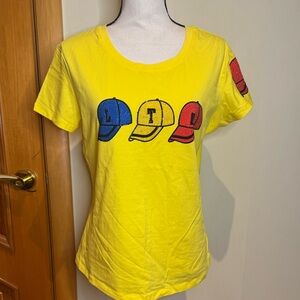 Papa Lopez t shirt crystal embellished hat print sz L